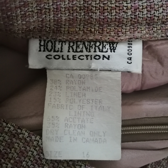 Holt Renfrew Linen Blazer + Skirt sz 16 - Picture 14 of 16